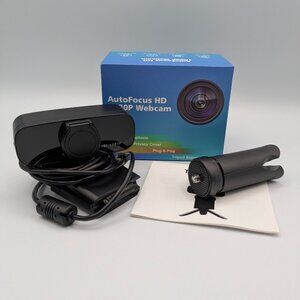 AutoFocus HD 1080P Webcam with Stereo Microphone and Privacy Cover